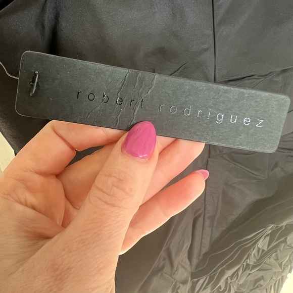 Robert Rodriguez Silk Taffeta Rosette Floral Y2K LBD Dress - Picture 8 of 10